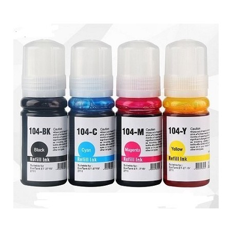 T104 - TINTA COMPATIBLE EPSON ECOTNAK T104 Y AMARILLA